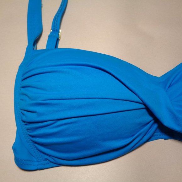 La Blanca Size 8 Blue LB3AA78 New Swim Bikini Top - Picture 4 of 11